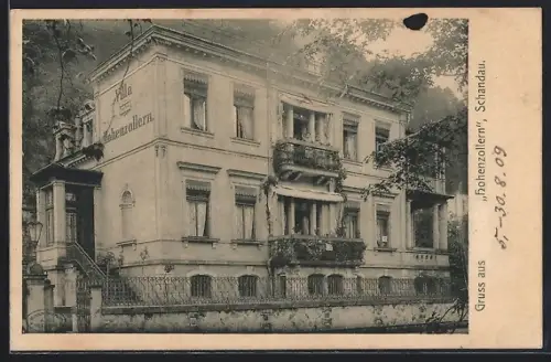 AK Bad Schandau, Hotel Villa Hohenzollern