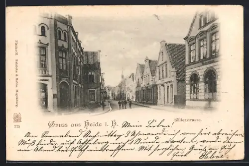 AK Heide i. H., Partie in der Süderstrasse