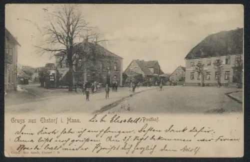 AK Ebstorf i. Hann., Posthof mit Hotel Altes Posthaus