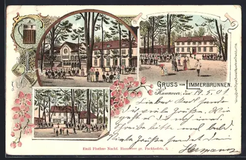 Lithographie Hannover, Gasthaus Limmerbrunnen
