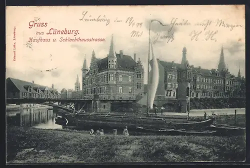 AK Lüneburg, Kaufhaus und Schlachthausstrasse