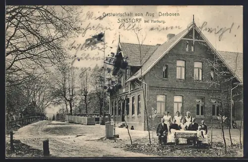 AK Hamburg-Harburg, Gasthaus von August Derboven