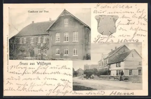 AK Wülfingen, Gasthaus zur Post und Strassenpartie