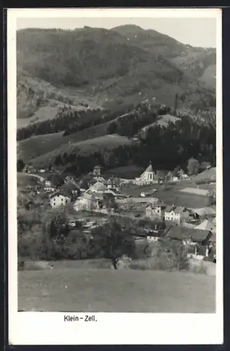 AK Klein-Zell, Ortsansicht aus der Ferne