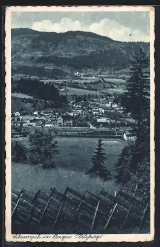 AK Schwarzach im Pongau, Gesamtansicht mit Umgebung