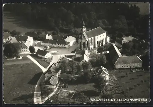 AK Adlwang /O.-Ö., Ortsansicht vom Flugzeug aus