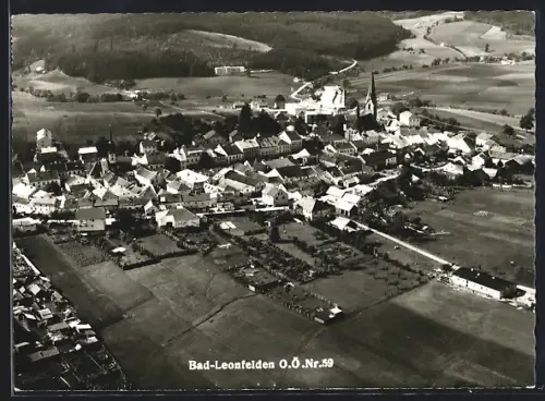 AK Bad Leonfelden, Gesamtansicht vom Flugzeug aus