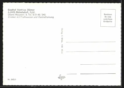 AK Nickelsdorf, Gasthof Dörner, mit Hof u. Innenansichten