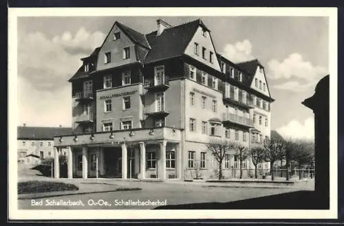 AK Bad Schallerbach /O.-Ö., Schallerbacherhof mit Vorplatz