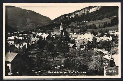 AK Bad Goisern, Ortsmotiv mit Kirche