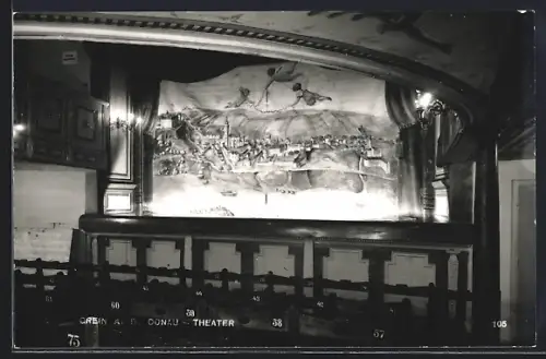AK Grein a. d. Donau, Theater, Innenansicht mit Bühnenbild