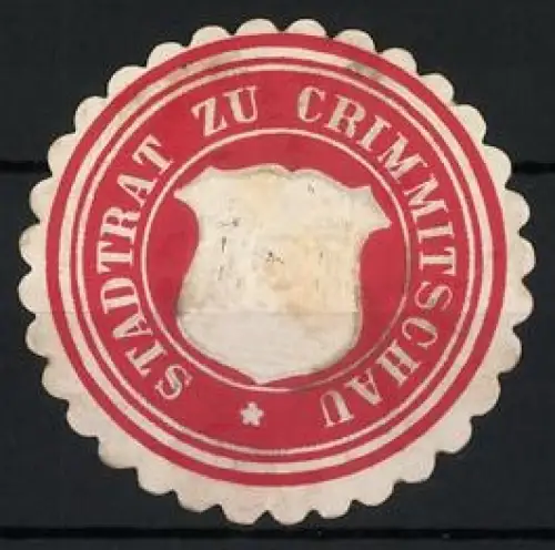Reklamemarke Crimmitschau, Stadtrat zu Crimmitschau, Wappen