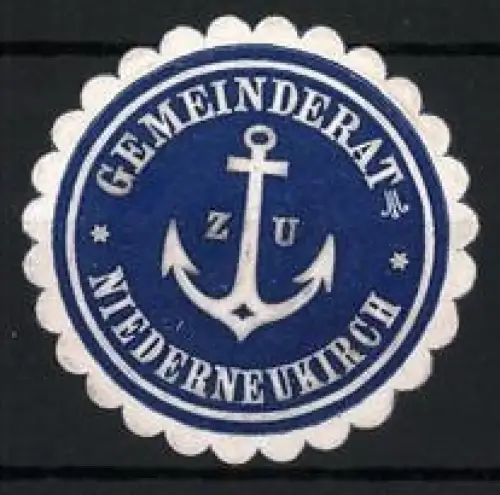 Reklamemarke Niederneukirch, Gemeinderat, Anker-Symbol