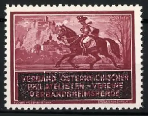 Reklamemarke Österreich, Verband österreichischer Philatelisten-Vereine, Verbandsheimspende, Postillion zu Pferd