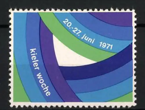 Reklamemarke Kiel, Kieler Woche 1971, Bunte Bänder