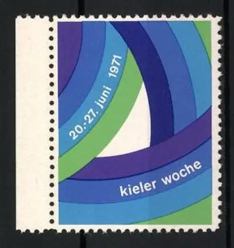Reklamemarke Kiel, Kieler Woche 1971, Abstrakte Bögen