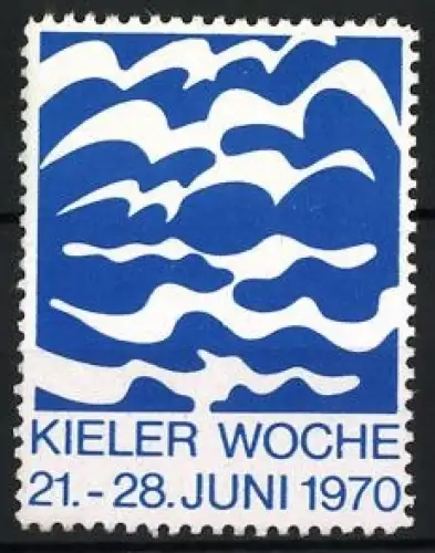 Reklamemarke Kieler Woche, 21.-28. Juni 1970, abstrakte Wolkenformation
