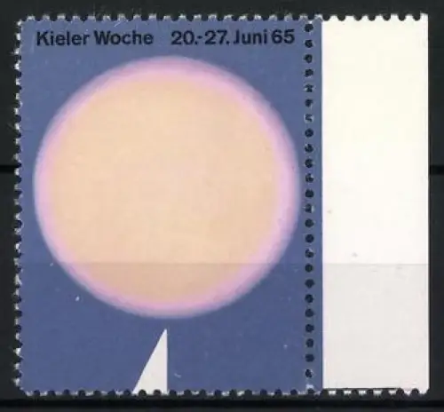 Reklamemarke Kieler Woche, 20.-27. Juni 1965, Segelboot und Sonne