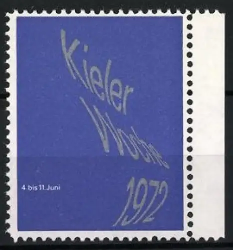 Reklamemarke Kiel, Kieler Woche 1972, Textdesign