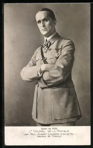 AK Lt. Colonel de la Rocque par Paul-Albert Laurens, Croix de Feu