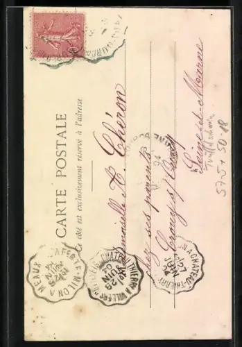 AK Perigord, Trüffelsammlerin mit ihrem Trüffelschwein