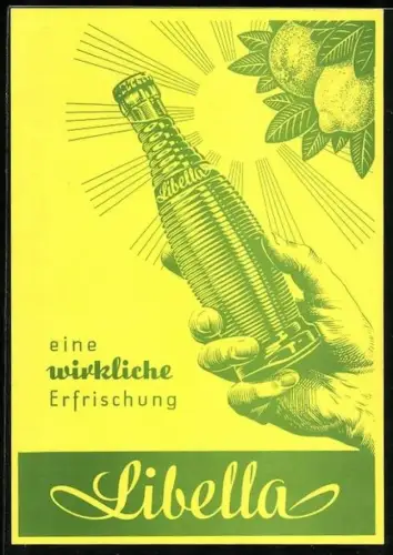 AK Reklame für Libella, Eine wirkliche Erfrischung