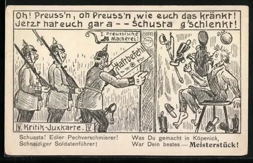 AK Berlin, Schuasta ! Edler Pechverschmierer ! Schneidiger Soldatenführer !