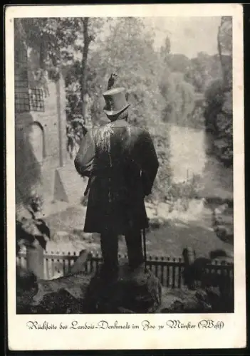 AK WHW Münster / Westf., Rückseite des Landois-Denkmals im Zoo