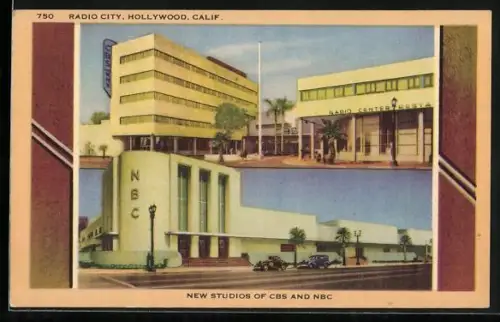 AK Hollywood, Calif., Radio City, New Studios of CBS and NBC