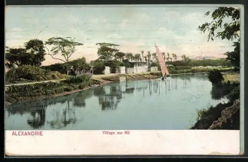 AK Alexandrie, Village sur Nil