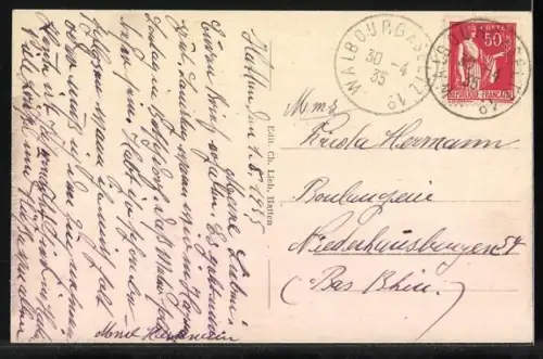 AK Hatten /Bas-Rhin, Grand`Rue avec l`Eglise