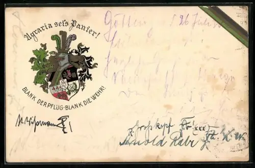 AK Karlsruhe, Wappen der Studentenverbidung Agraria