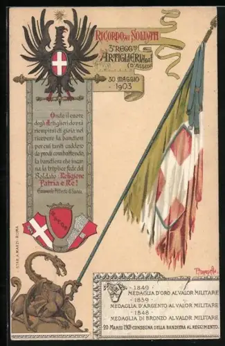 AK 3. Reggimento Artiglieria, 30 Maggio 1903