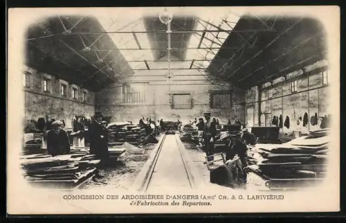 AK Angers, Commission des Ardoisières, Fabrication des Repartons, Schiefer