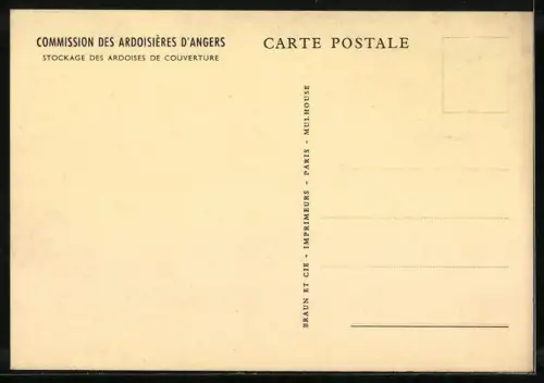 AK Angers, Commission des Ardoisières, Stockage des Ardoises de couverture