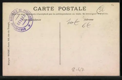 AK Sèvres, Manufacture Nationale des Porcelaines, Mesure de la température..., Porzellanmanufaktur