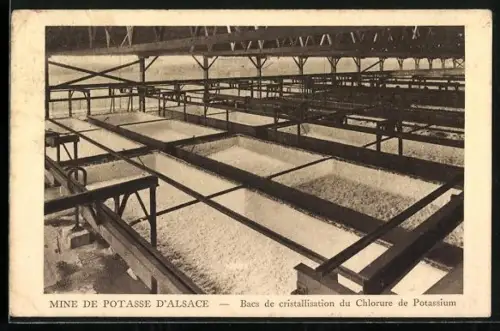AK Mine de Potasse d`Alsace, Bacs de cristallisation du Chlorure de Potassium, Bergbau