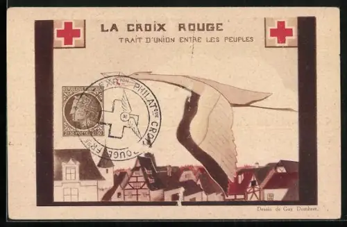 AK La Croix Rouge, Trait d`Union entre les Peuples, Rotes Kreuz