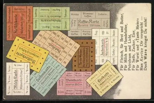 AK Lebensmittelkarten, Gedicht