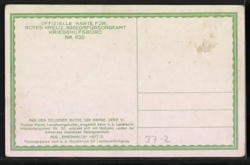 AK Rotes Kreuz Nr. 620, Landsturm-Infanterie-Regiment Nr. 32 entzieht sich knapp der russischen Gefangennahme