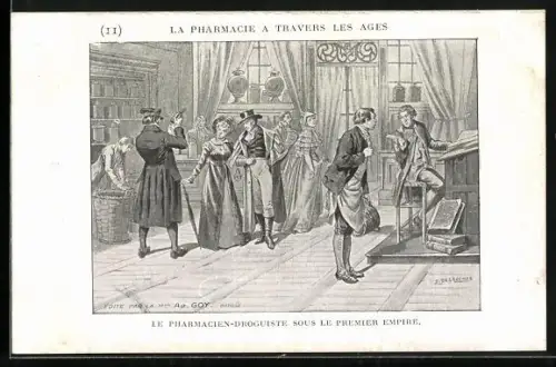 AK La Pharmacie a Travers les Ages, Le Pharmacien-Drogiste sous le Premier Empire