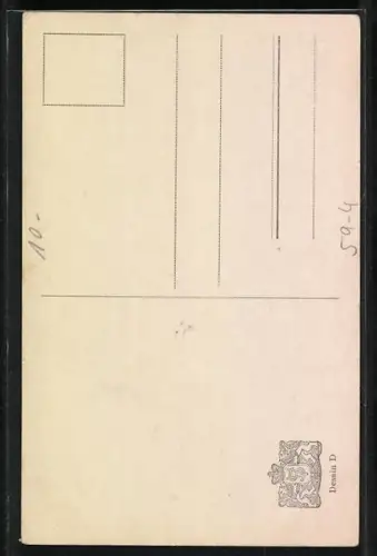 AK 12.12.12 junge Dame auf einer Uhr