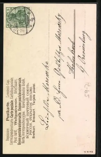 Lithographie Kalender von 1903, Hufeisen