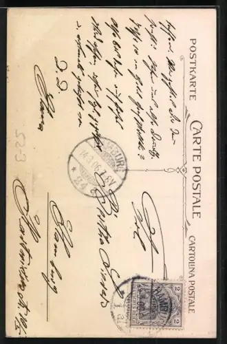 Künstler-AK Kleinkind in einer Blüte liegend, Metamorphose