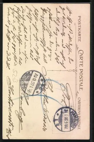 AK Kleines Kind in einer Blüte liegend, Metamorphose