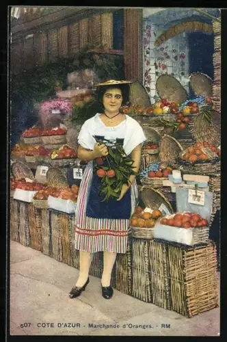 AK Cote d`Azur, Marchande d`Oranges