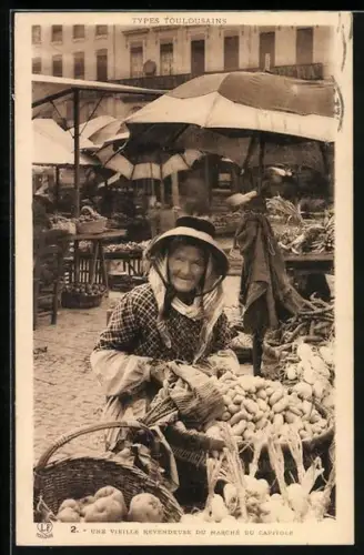 AK Toulouse, Types Toulousains, une vieille revendeuse du marché du capitole