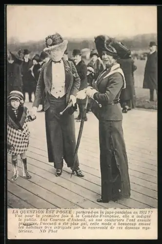 AK Femme portes la jupe-pantalon en 1911