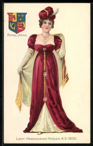 Künstler-AK Lady of the Hanoverian Period A. D. 1800