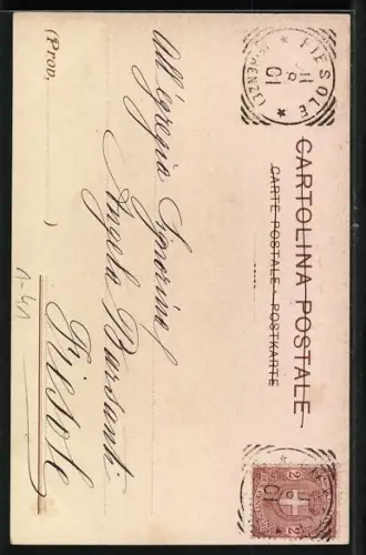 Lithographie Prime incontro di Petrarca con Laura